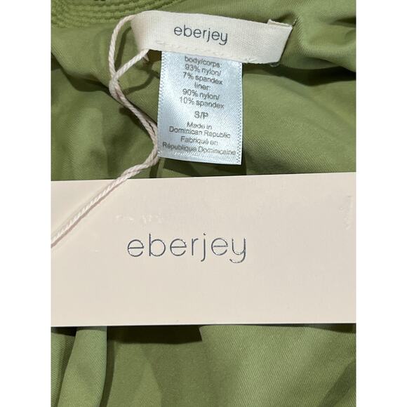 Eberjey Pique Loreta One-Piece Swimsuit Pear Green Women's Size Small #W1921LRX - Picture 5 of 9